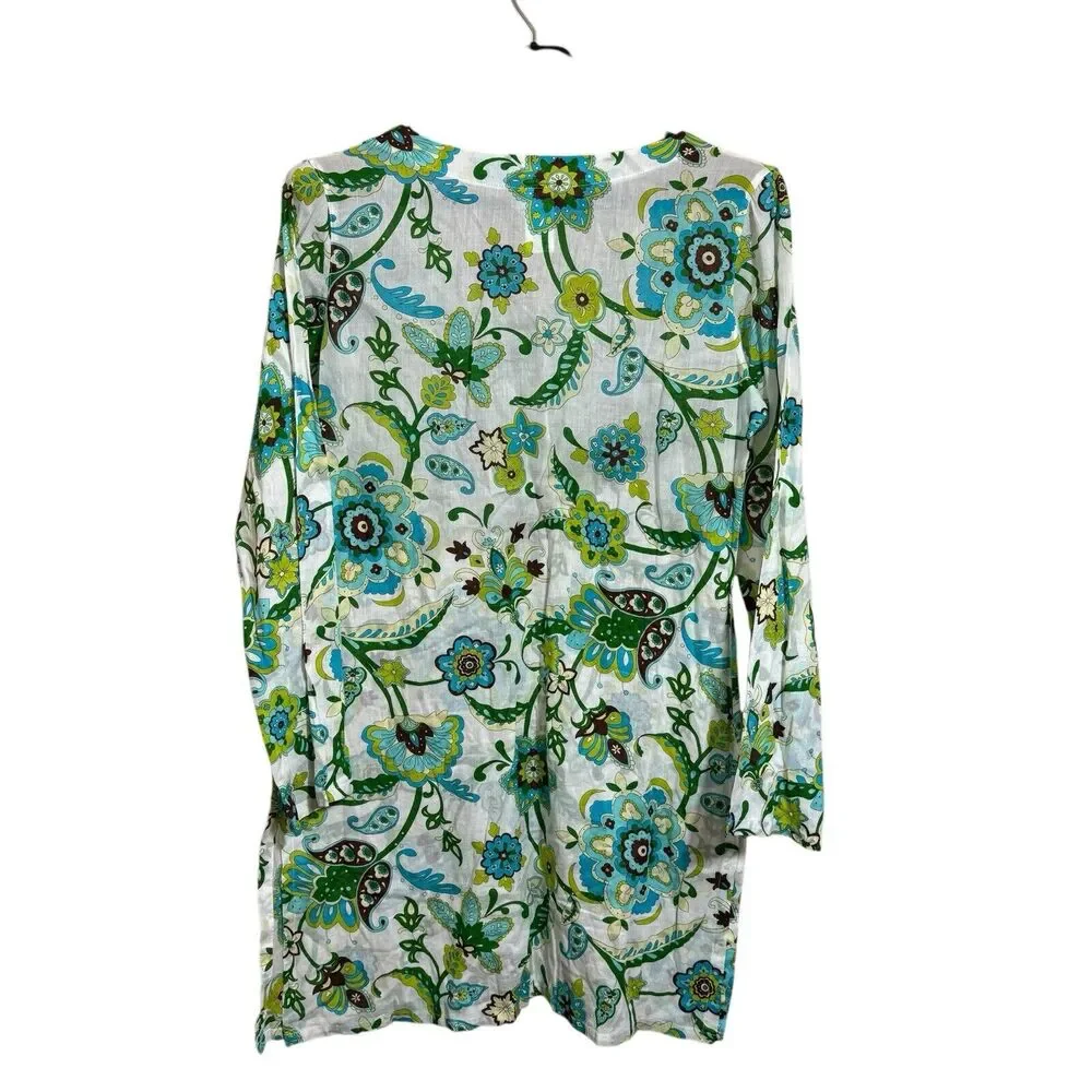 Tommy Bahama Women’s Small Floral Tunic Top Swim Cover Up Beachy Vacation Cruise